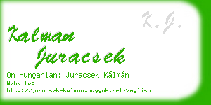 kalman juracsek business card