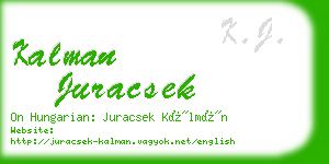 kalman juracsek business card